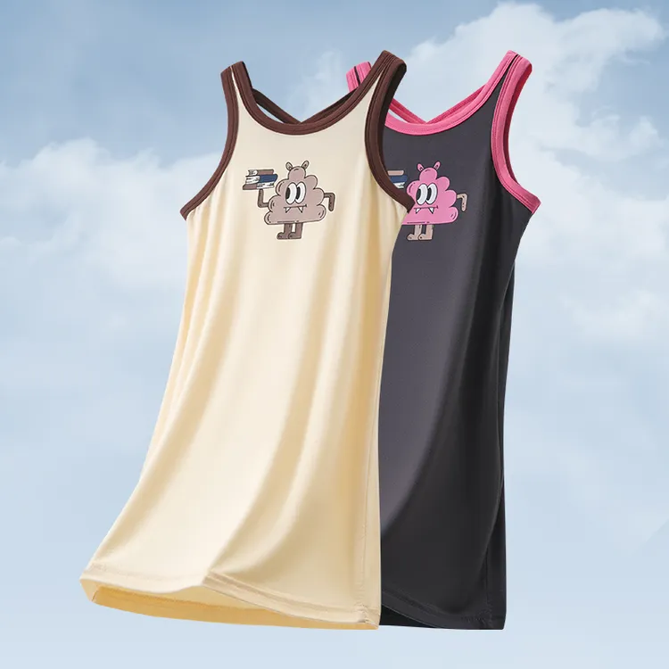 60支外穿连衣裙女童印花夏季公主女孩女大童儿童吊带女孩柔软亲肤