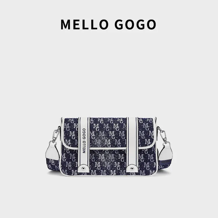 Mello gogo设计师款象牙包单肩斜挎包潮流百搭通勤邮差包男女同款