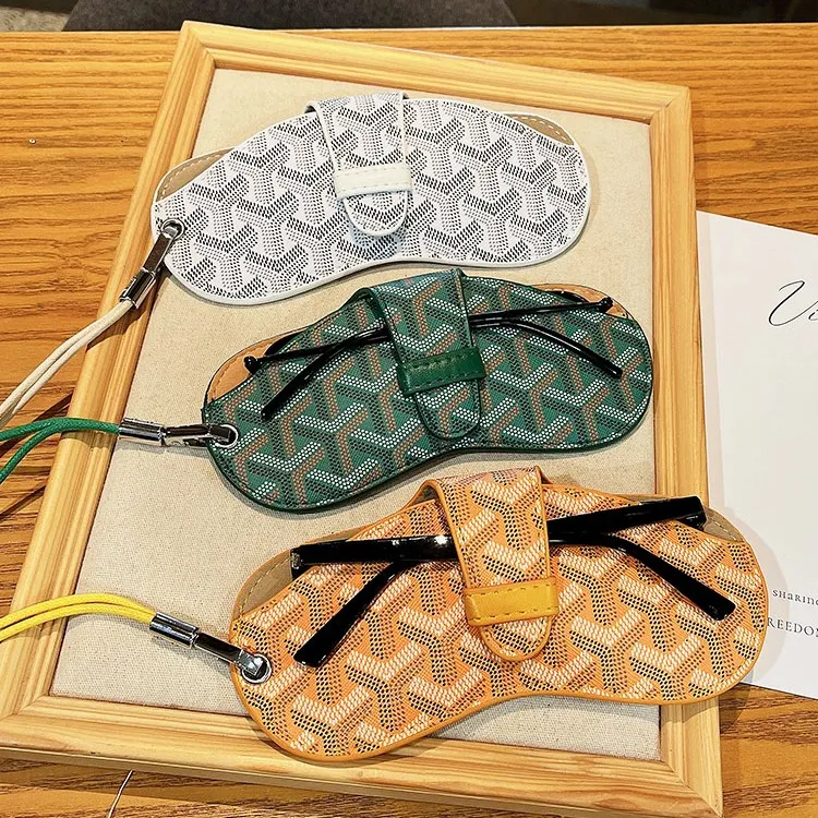 挂脖眼镜包抗压便携男女式近视眼镜太阳墨镜收纳袋挂绳防丢保护套