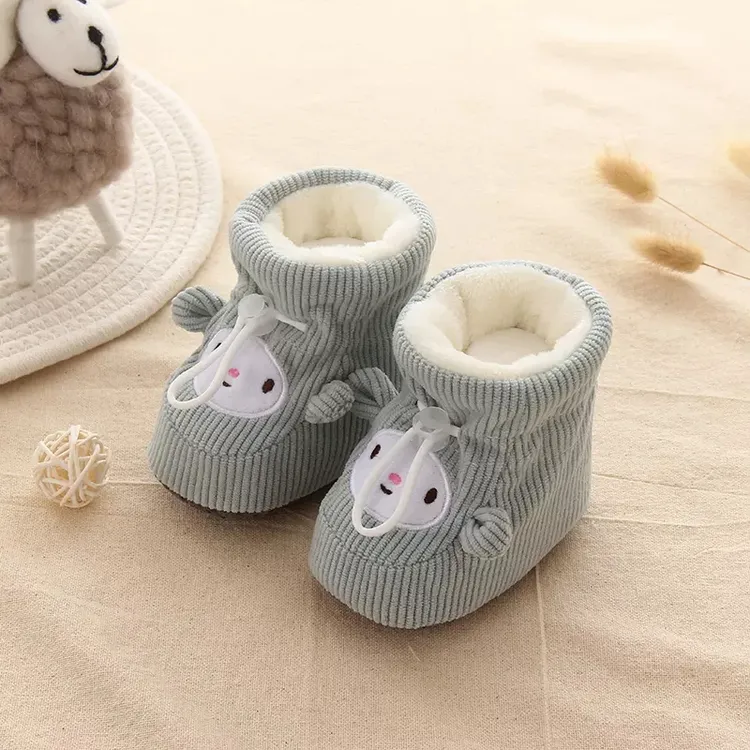 冬季婴儿鞋软底加绒棉鞋0-3-6-12个月新生儿男女宝宝加厚宝宝鞋套