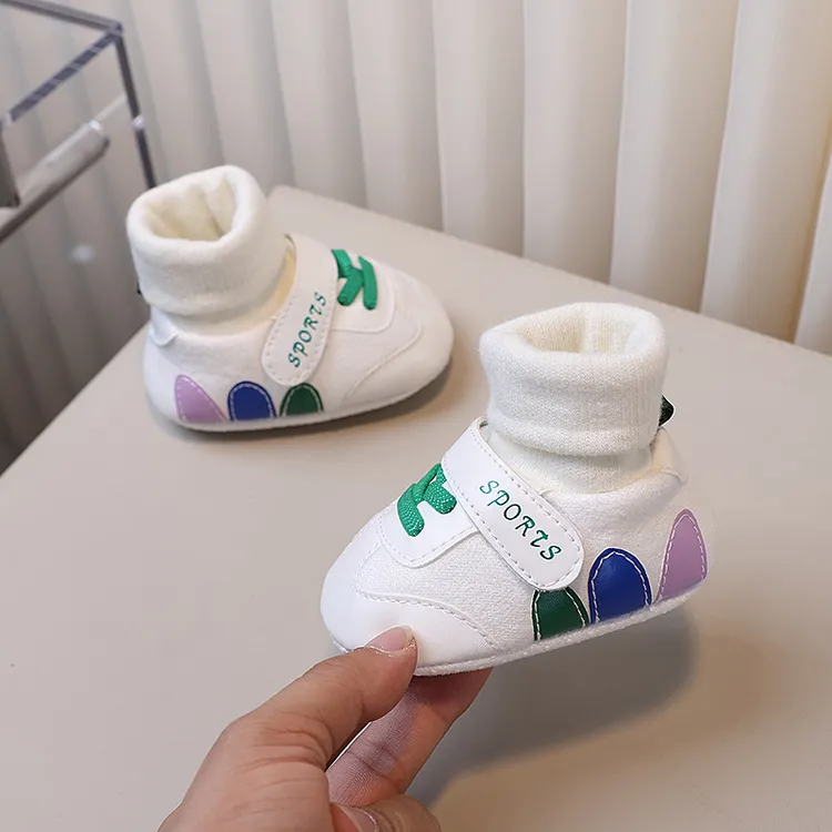 春秋冬0-1岁婴儿鞋子男女宝宝3-6-9个月新生儿鞋袜一体不掉跟护脚