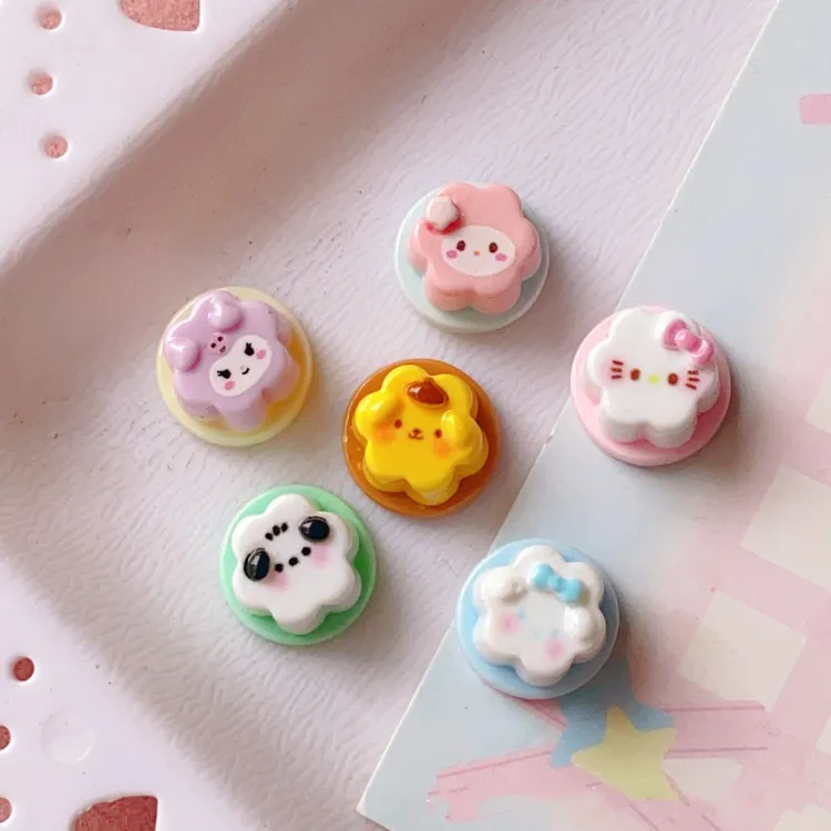 迷你亮面卡通小布丁立体水杯贴键盘按钮装饰手工DIY风扇显示屏贴