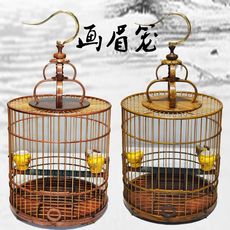 专用手工直径32cm画眉鸟笼子大叶黄花梨