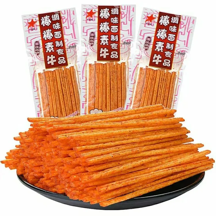 李星星棒棒素牛辣条80/90后怀旧人参棒棒素牛零食辣条辣棒小包