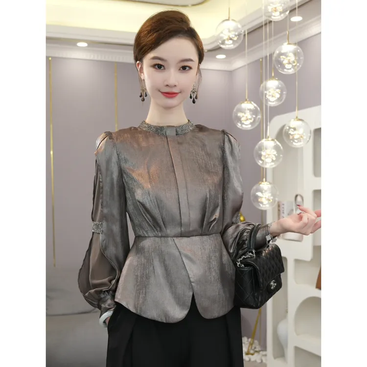 唐熹2026秋冬新款【LT24-Q556】气质小众设计感时尚长袖上衣女