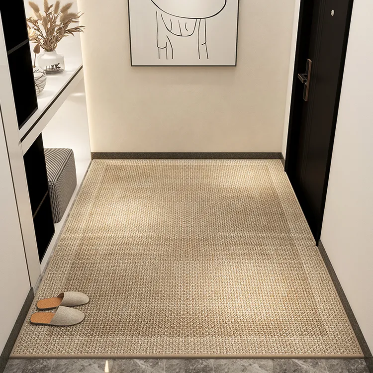 纯色地垫入户门垫家用垫子地毯耐脏防滑脚垫进门玄关可定制裁剪