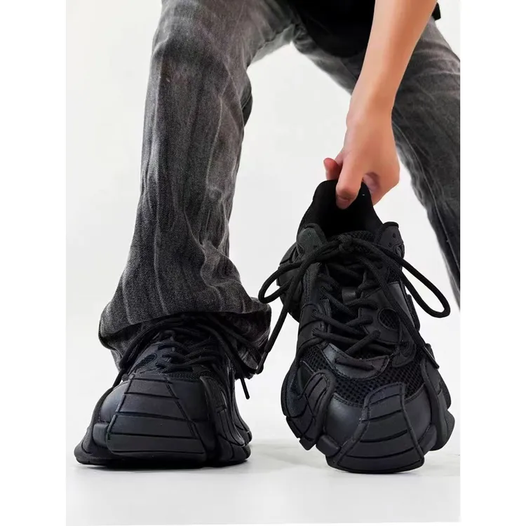 小众黑武士八爪鱼老爹鞋男复古情侣登山鞋户外网面透气大头运动鞋
