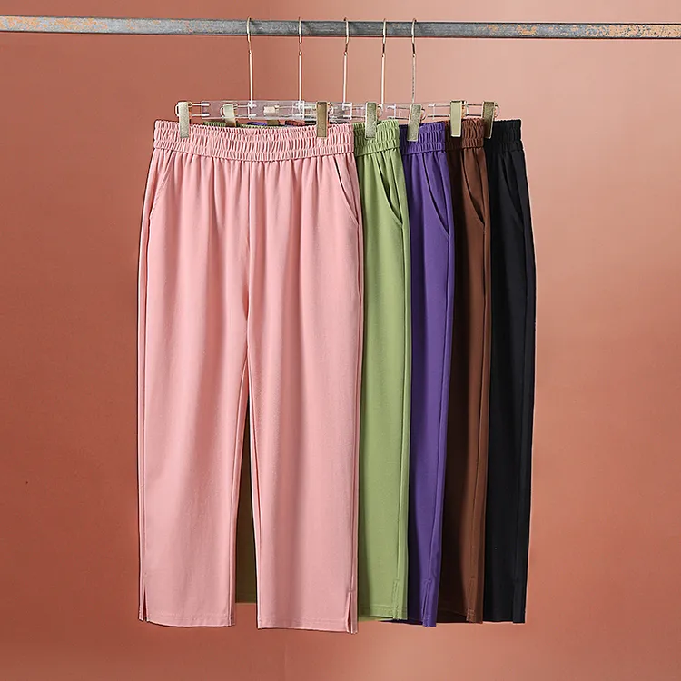 8812胖MM大码女裤休闲七分裤2024新款夏季加肥230斤宽松显瘦裤子