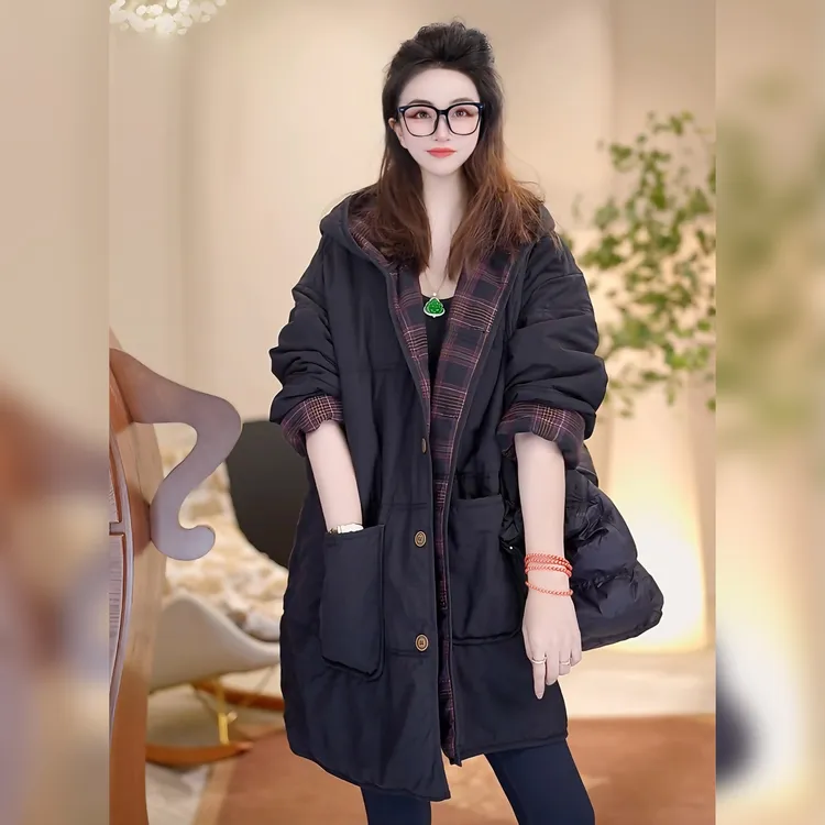 【Linda姐高端线】秋冬爆款复古高奢气质棉服外套AW4WMF0178