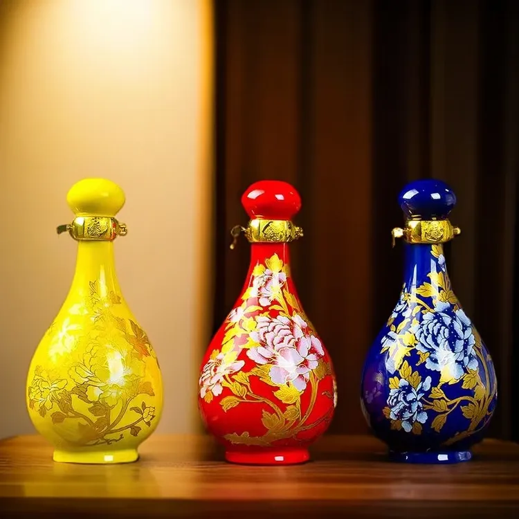 卡卡目陶瓷葫芦酒瓶1斤泡酒瓶子专用酒壶散装酒罐高档酒坛子500ml