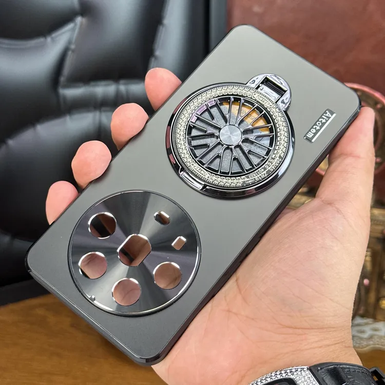 解压陀螺支架适用荣耀Magic4至臻版手机壳新款高级星光艺术磨砂壳