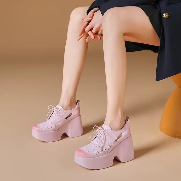 10cm高跟鞋皮鞋时尚百搭春季玛丽珍粗跟厚底休闲英伦风单鞋女2001