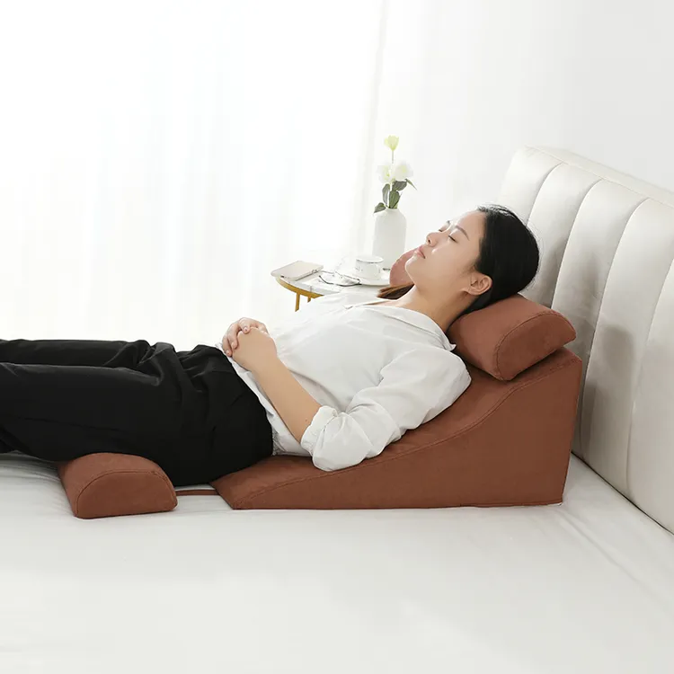 三角靠垫枕床头硬海绵靠枕斜躺孕妇半躺斜坡枕头单人防滑靠背靠垫