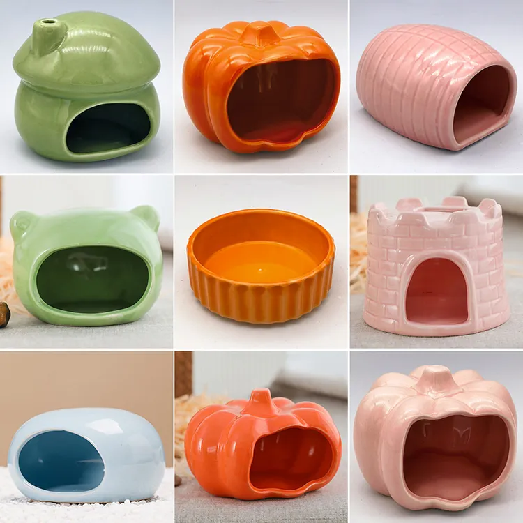 仓鼠陶瓷窝金丝熊大号躲避屋冰屋夏季降温用品豚鼠密袋鼠散热房子