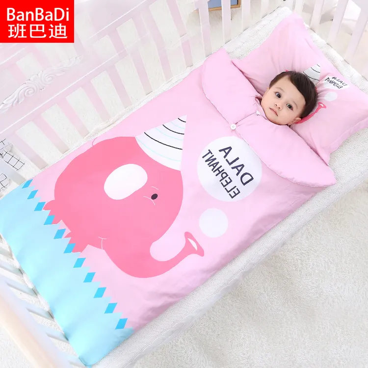 婴儿睡袋纯棉可脱胆冬季加厚宝宝睡袋儿童秋冬款四季通用防踢被