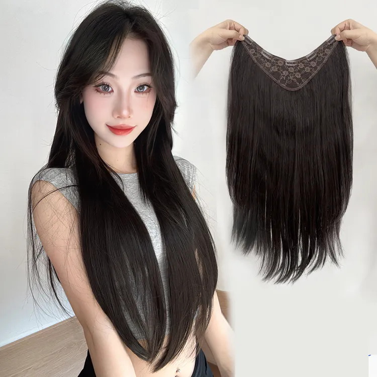 爱菲尔内扣高层次一片式假发片无痕网红氛围感自然出片不显假假发