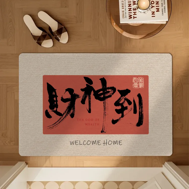 入户门垫玄关软硅藻泥垫防滑卫生间浴室轻奢吸水地垫家用入户垫子