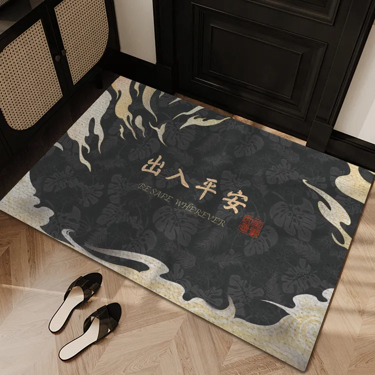 入户门地垫玄关卫生间浴室门口吸水防滑地垫家用可裁剪硅藻泥地垫