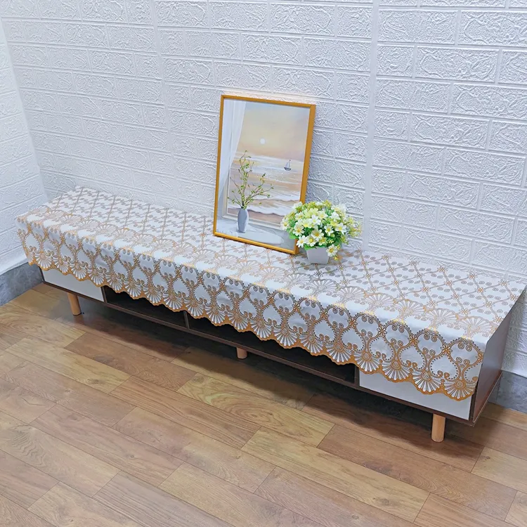 加宽PVC塑料电视柜桌布防尘罩防水免洗桌垫鞋柜长条几台面保护垫