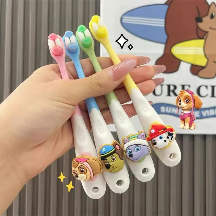 【5支装】卡通汪汪队可爱儿童牙刷2-12岁万毛柔软刷毛超细护龈软毛