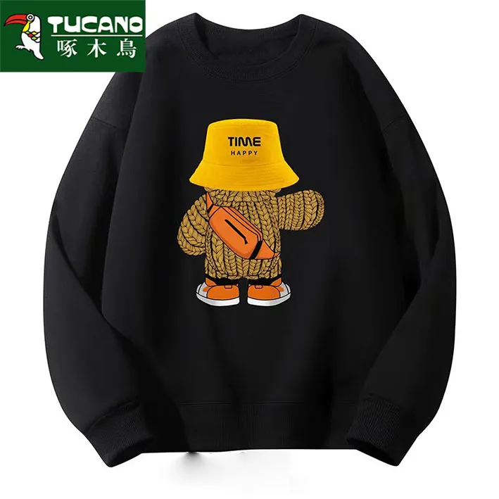 啄木鸟（TUCANO）卫衣男时尚潮流印花长袖男装休闲百搭上衣套头衫