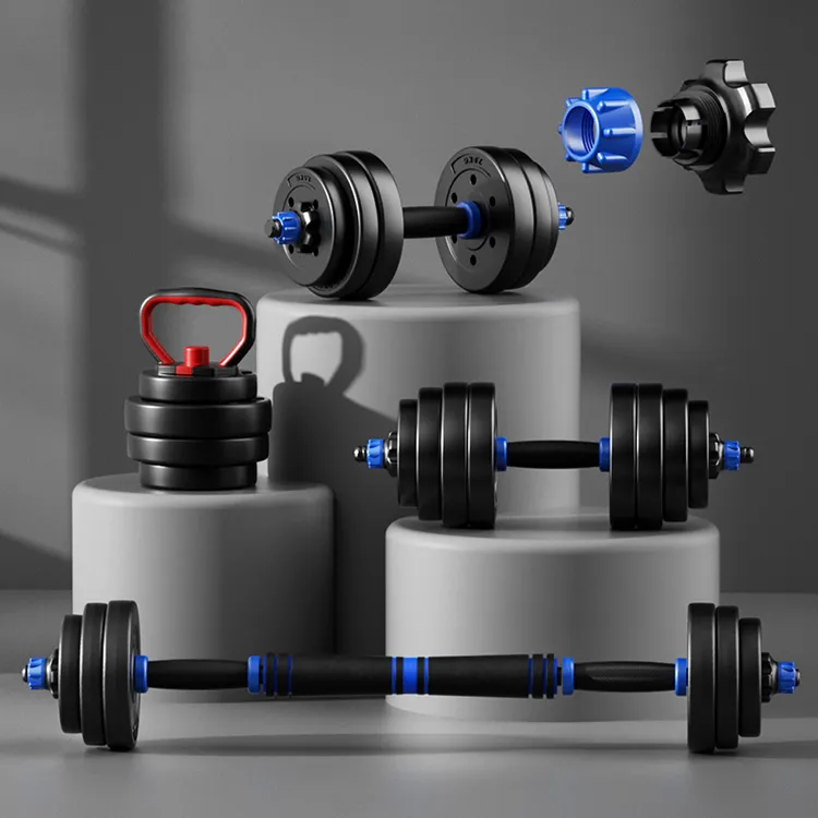 哑铃杠铃两用健身器材男士家用一对杠铃可调节哑铃健身学生哑铃