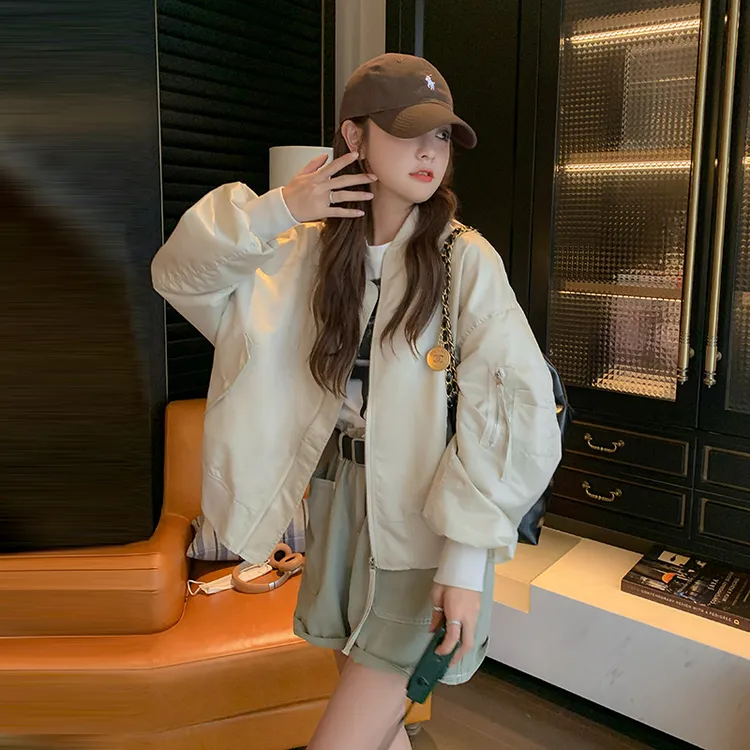 棒球服外套女短款小个子2025春秋季韩版时尚休闲宽松夹克薄款上衣