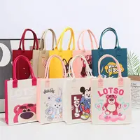 新款网红印花毛毡包学生手提包超萌卡通