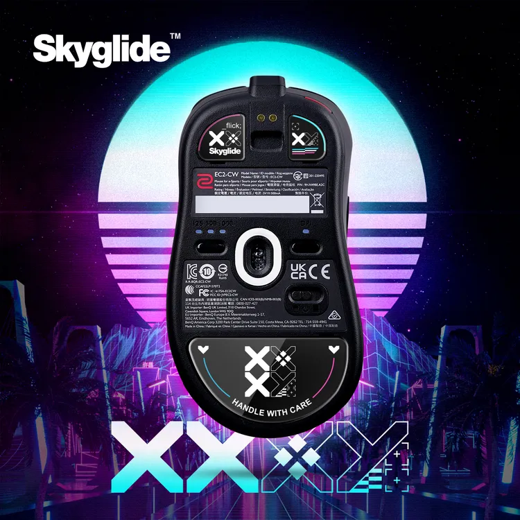 Skyglide玻璃脚贴适用于卓威EC2有线EC-CW/FK/ZA/S耐磨顺滑脚垫