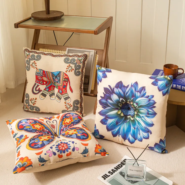 棉麻蒲团坐垫加厚方形布艺阳台日式榻榻米地垫飘窗家用地板垫大号