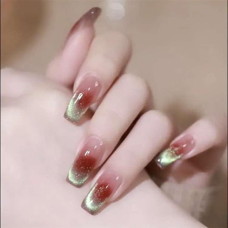【风华流沙】张二大手工穿戴甲指甲贴片可拆卸美甲成品甲片显白长梯