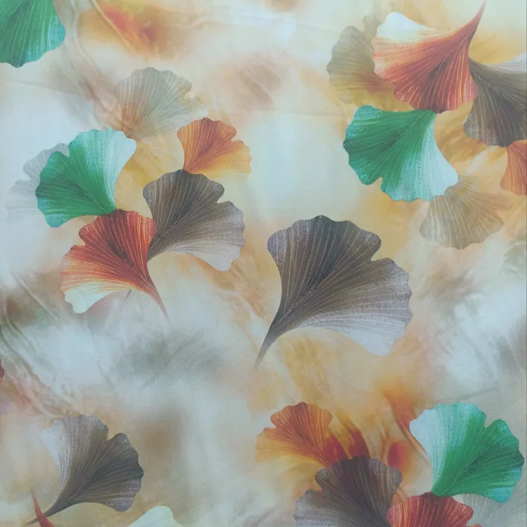 【编号0116】高定款贡缎棉绸大银杏叶