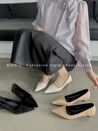 FIGO LOVE 通勤气质舒适镜面高跟鞋38838