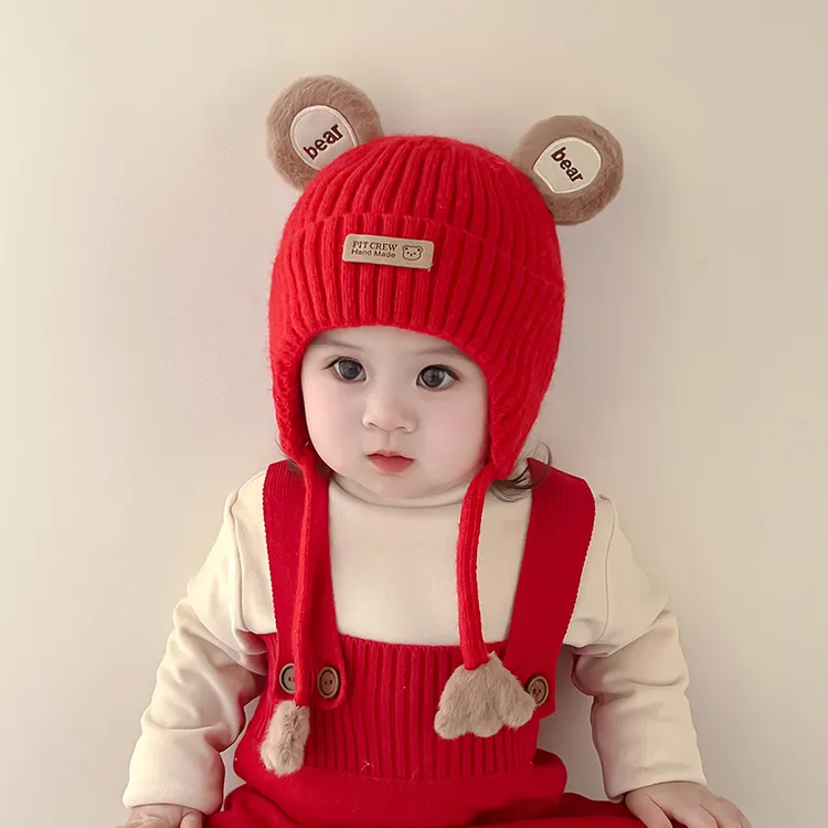 宝宝帽子婴儿秋冬季男童女童可爱超萌男孩保暖儿童冬天女孩护耳帽