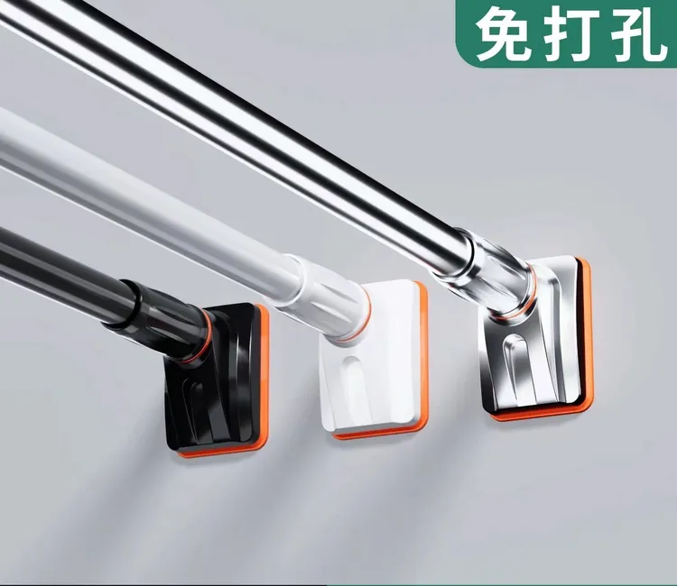 晾衣伸缩杆衣柜伸缩杆免打孔伸缩晾衣杆窗帘杆浴帘杆晾衣杆万能杆