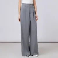 【GIRID AMSS】2024秋季时尚休闲百搭宽松灰色显瘦羊毛直筒裤长裤