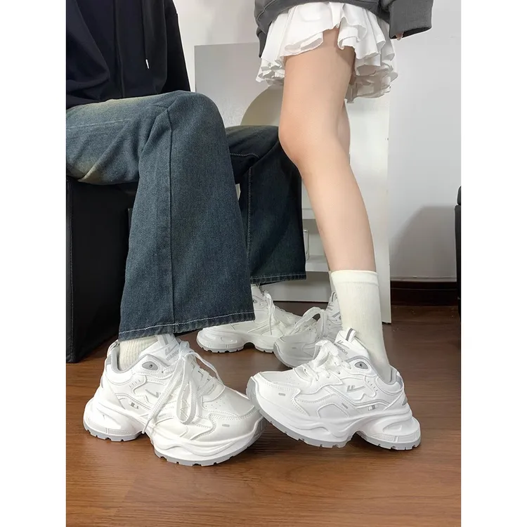 回力白色情侣运动鞋男女同款2025爆款软底百搭老爹鞋休闲小白鞋女