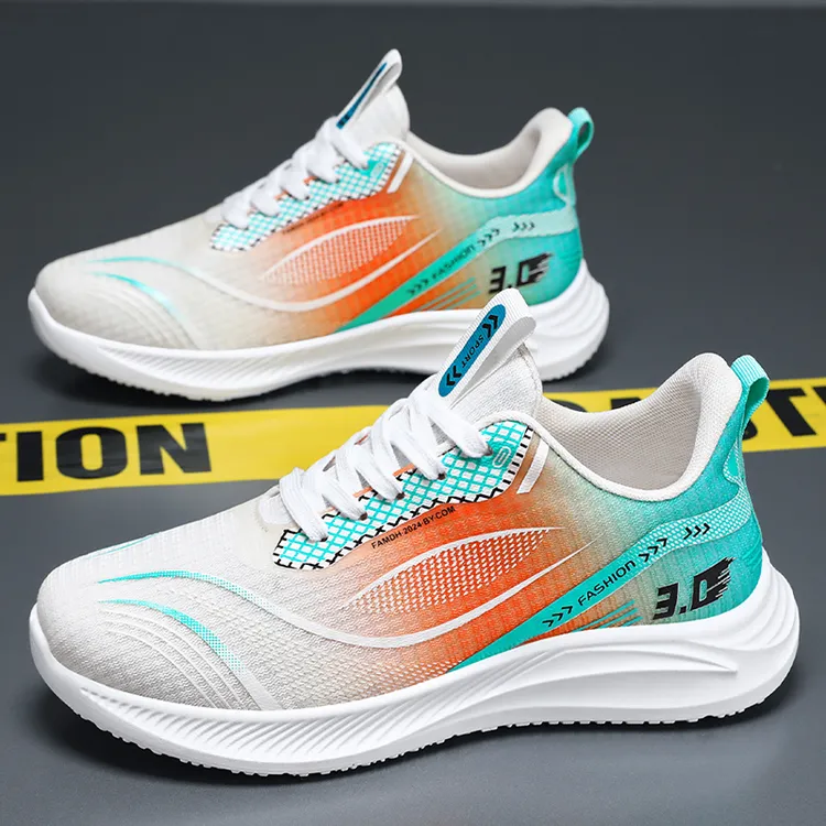 男鞋时尚潮鞋透气运动鞋百搭跑步鞋韩版男士夏季网面秋季单鞋