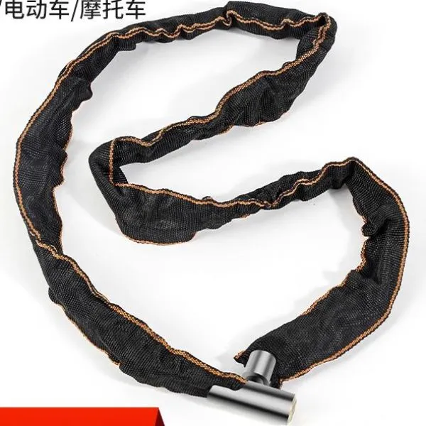 自行车锁防盗链条锁电瓶车摩托车便携铁链子连环锁防盗防撬锁防锈
