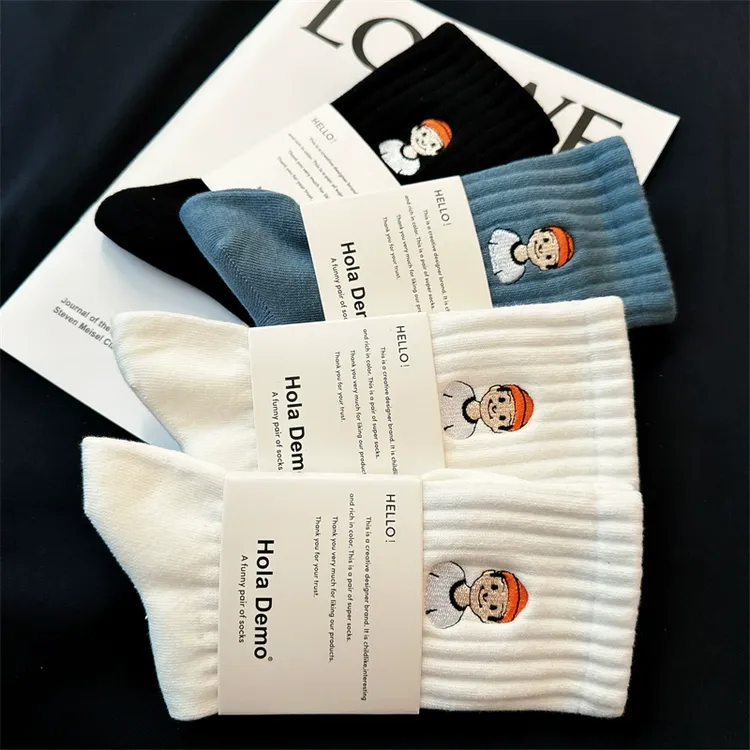 吉良先生 袜子男士中筒袜棉质舒适长袜潮ins男生头像美式男运动袜