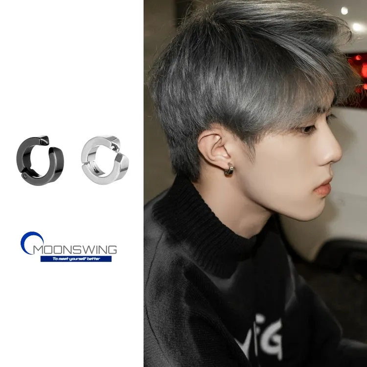 钛钢耳饰 痞帅设计感男无耳洞双十一潮个性百搭耳钉冷淡风520礼物