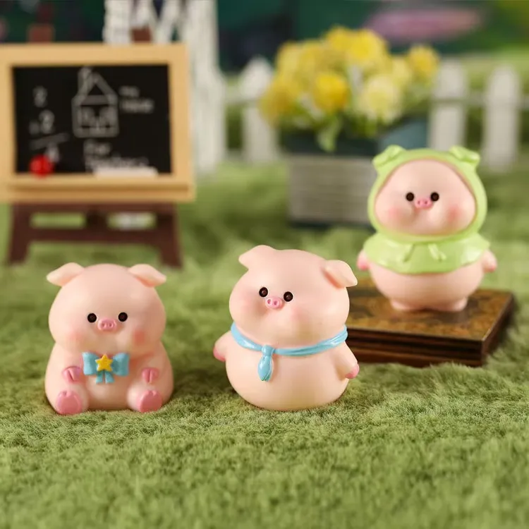 （许愿+拆袋）立体雨衣小猪背包小猪DIY玩具摆件