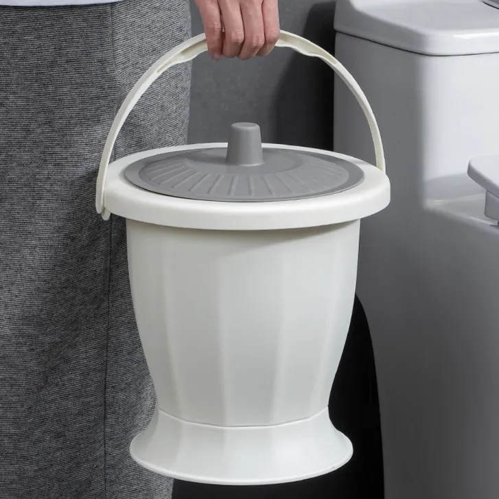 成人孕妇可坐大号尿桶便盆痰盂老式加厚带盖防臭家用手提儿童卧室