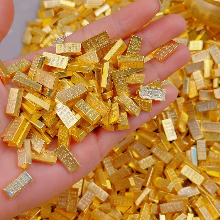 精品实心沙金小金条防金金条摆件聚宝盆米缸填充物创意装饰品礼品