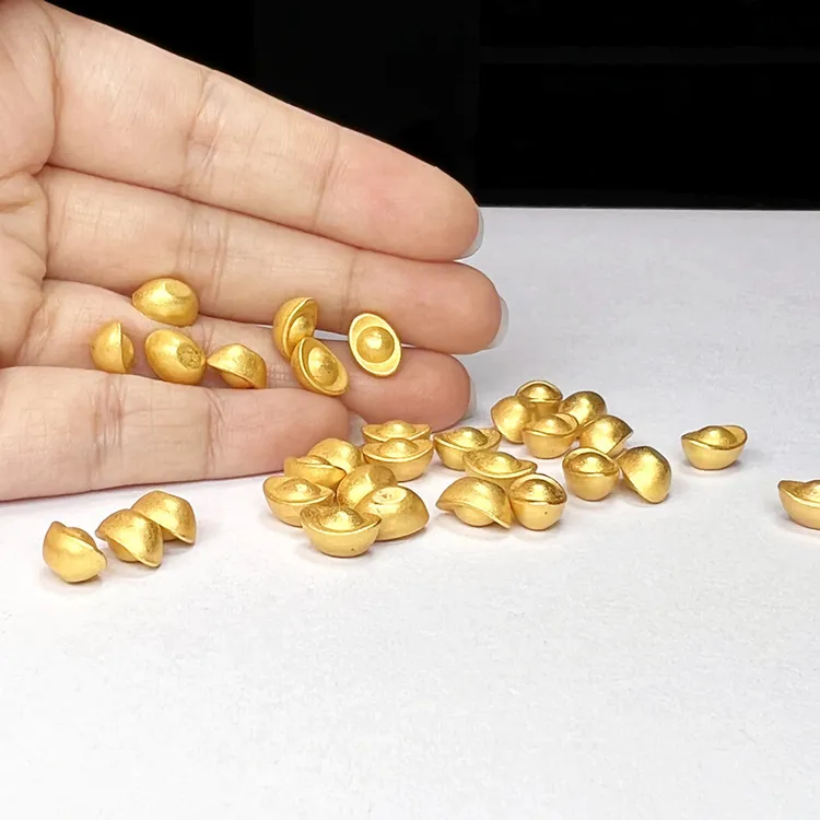 精品实心沙金小元宝防金元宝摆件聚宝盆米缸填充物创意装饰品礼品