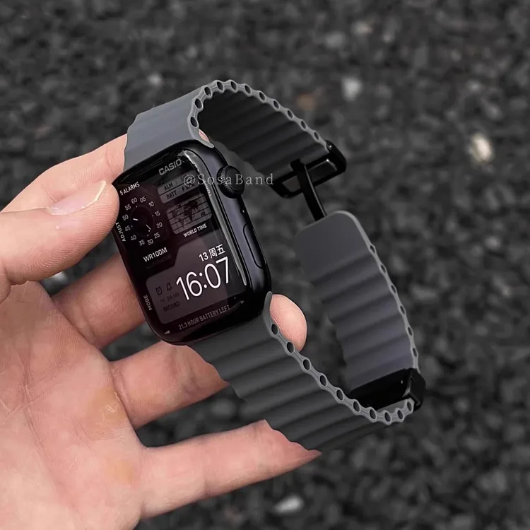 海洋硅胶磁吸扣适用华为fit4手表watch fit321表带男女新款运动