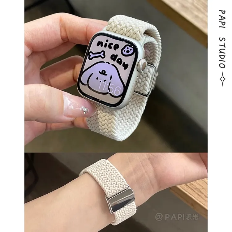 适用x9pro2磁吸扣编织表带hello watch3手表h13 ultra华强北S11S9