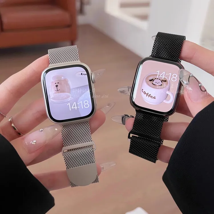 适用X9PRO2/Hello watch3华强北s9/h13 ultra米兰磁吸S10手表表带