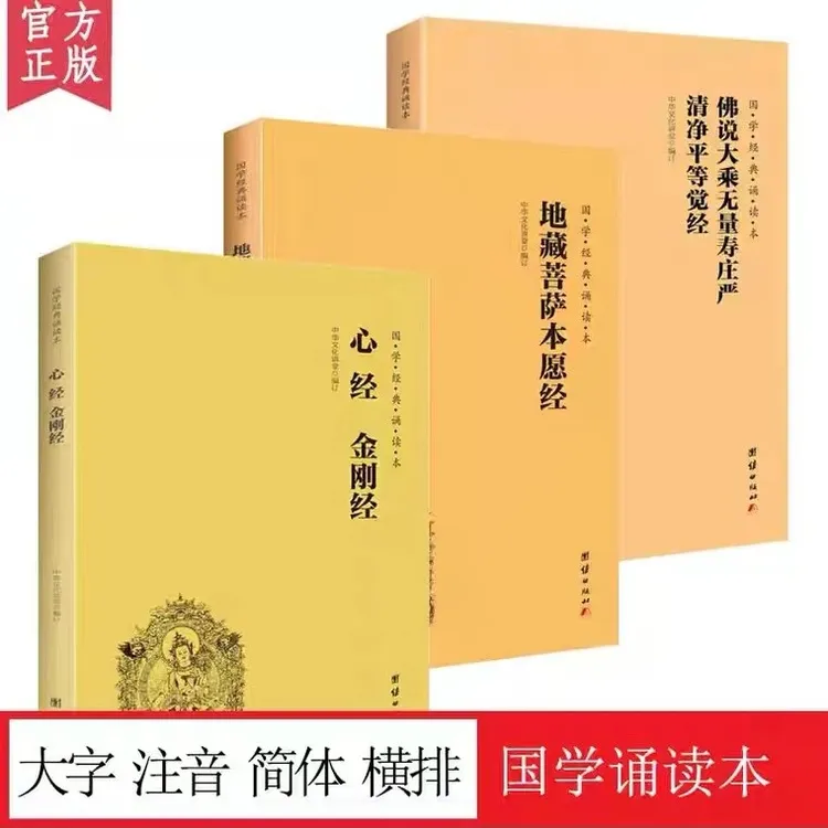 （全三册）地藏菩萨本愿经地藏经无量寿经会集金刚经心经 读诵简体