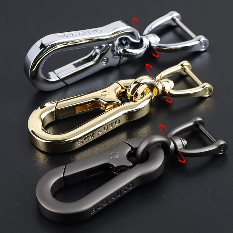 汽车钥匙扣男腰挂适用比亚迪本田大众奔驰宝马奥迪万向节马蹄扣